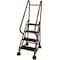 Cotterman 66 in H Steel Rolling Ladder, 4 Steps, 450 lb Load Capacity ST-401 A2 C4 P5 - alternate 1