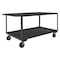 Zoro Select Utility Cart with Lipped & Flush Metal Shelves, Steel, 3,000 lb Load Capacity, 2 Shelves, 48 in H RSC-366036-2-3K-TLD-95 - alternate 1