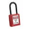 Master Lock Lockout Padlock, Keyed Different, Thermoplastic, Black, 1 1/2 in Shackle Height 406BLK - alternate 3