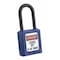 Master Lock Lockout Padlock, Keyed Different, Thermoplastic, Black, 1 1/2 in Shackle Height 406BLK - alternate 4