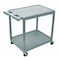 Zoro Select Utility Cart with Lipped Plastic Shelves, 400 lb Load Capacity, 2 Shelves, 32 in L, 24 in W TC22-G - alternate 3