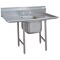 Advance Tabco Scullery Sink 24 in x 24 in, 1, 2, Floor Mount, 18 ga. 304 Stainless Steel 9-41-24-24RL - alternate 1