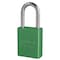 American Lock Lockout Padlock, Keyed Alike, Aluminum, Green, 1 1/2 in Shackle Height, 1 1/2 in Body Width, 3 PK A1106KAS3GRN - alternate 1
