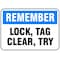 Brady Reminder Label, 3-1/2 In. H, 5 In. W, PK25 17737LS - alternate 2