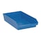 Quantum Storage Systems Shelf Storage Bin, Polypropylene, Blue, 4 in H, 11 1/8 in W, 17 7/8 in L QSB110BL - alternate 1