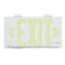 Zoro Select Exit Sign, Plastic, 13" W, 7-1/2" H, Exit (Double Arrows), Red GRAN3714 - alternate 6