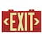 Zoro Select Exit Sign, Plastic, 15-7/8" W, 8-5/8" H, Exit (Double Arrows), Red GRAN1382 - alternate 2