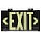 Zoro Select Exit Sign, Plastic, 13" W, 7-1/2" H, Exit (Double Arrows), Red GRAN3714 - alternate 4