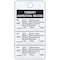See All Industries Tag, Forklift, Aluminum, 4 1/4 in H x 3 in W, White, Rectangle, 25 PK IL-FORK - alternate 1