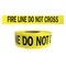 Zoro Select Barricade Tape, Fire Line Do Not Cross, Yellow, 3 in Wide x 1,000 ft Length, Polyethylene, 4 mil B3104Y15-200 - alternate 1
