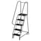 Ega 6.7 ft H Steel Rolling Ladder, 5 Steps, 450 lb Load Capacity F008-G - alternate 1