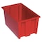 Quantum Storage Systems Stack & Nest Storage Container, 5.7 gal, 18 in L x 11 in W x 9 in H, Red, Polyethylene SNT185RD - alternate 1
