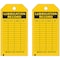 Brady Tag, Inspection, Heavy Duty Polyester, 5 3/4 in H x 3 in W, Black on Yellow, Rectangle, 10 PK 86447 - alternate 1