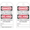 Brady Danger Bilingual Tag, Cleaning and Maintenance, 5 3/4 in H x 3 in W, Black, Red, White, Rectangle 86406 - alternate 1