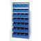 Quantum Storage Systems Steel Bin Shelving, 12 in D x 75 in H x 36 in W, 8 Shelves, Blue QSBU-239BL - alternate 2