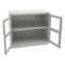 Tennsco Shelving Storage Cabinet, 42 in H, 48 in W, 24 in D, Swing, Keyed, Light Gray, 2 Shelves, 0 Drawers CVDJ2442A LIGHT GREY - alternate 1
