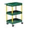 Zoro Select Flat Handle Utility Cart, Thermoplastic Resin (Shelf)/High Density Polyethylene (Leg), 2 Shelves RDSTC11BK - alternate 5