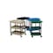 Zoro Select Flat Handle Utility Cart, Thermoplastic Resin (Shelf)/High Density Polyethylene (Leg), 2 Shelves RDSTC11BK - alternate 2