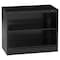 Tennsco 2-Shelf Bookcase, All Welded Steel 30"x36" Black BC18-30 BLACK - alternate 1