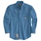 Carhartt Men's Flame-Resistant Collared Shirt, 8.6 cal/sq cm, S, 12% Nylon, 88% Cotton FRS160-MBL SML REG - alternate 1