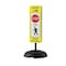 Tapco Traffic Sign, 12 in W, 36 in H, Aluminum, White, Yellow 373-05103B - alternate 1