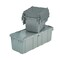 Orbis Attached Lid Container, 2.24 gal Volume Cap., 11 3/4 in L, 9 3/4 in W, 7 3/4 in H, Plastic, Gray FP03 Gray - alternate 1