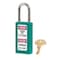 Master Lock Lockout Padlock, Keyed Different, Thermoplastic, Teal, 1 1/2 in Shackle Height, 1 1/2 in Body Width 411TEAL - alternate 1
