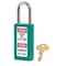 Master Lock Lockout Padlock, Keyed Different, Thermoplastic, Teal, 1 1/2 in Shackle Height, 1 1/2 in Body Width 411TEAL - alternate 4