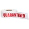 Zoro Select Barricade Tape, Quarantined, White, 3 in Wide x 1,000 ft Length, Polyethylene, 4 mil 28078   3 X 1000'L - alternate 1