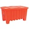 Myton Industries Bulk Container 8.7 cu ft Volume Cap., 43 in L, 26 1/2 in W, 24 in H, Plastic, Orange 4LMD5 - alternate 2