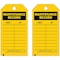 Brady Tag, Safety, Heavy Duty Polyester, 5 3/4 in H x 3 in W, Black on Yellow, Rectangle, 10 PK 86445 - alternate 1
