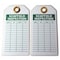Zoro Select Tag, Scaffold, Polyester, 3 in H x 5 3/4 in W, White, Rectangle, 10 PK 8RJ77 - alternate 1