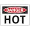 Electromark Danger Sign, 7 in H x 10 in W, Aluminum, Hot S162FA - alternate 1