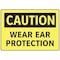 Electromark Caution Sign, 7 in Height, 10 in Width, Aluminum, English S130FA - alternate 1