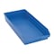 Quantum Storage Systems Shelf Storage Bin, Polypropylene, Blue, 4 in H, 11 1/8 in W, 23 5/8 in L QSB116BL - alternate 1