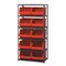 Quantum Storage Systems Steel Bin Shelving, 18 in D x 75 in H x 36 in W, 6 Shelves, Blue QSBU-270BL - alternate 3