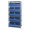 Quantum Storage Systems Steel Bin Shelving, 18 in D x 75 in H x 36 in W, 6 Shelves, Blue QSBU-270BL - alternate 1