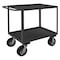 Zoro Select Utility Cart with Lipped Metal Shelves, Steel, 1,200 lb Load Capacity, 2 Shelves, 75 1/2 in L RSC-243639-2-8PN-95 - alternate 1