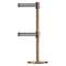 Tensabarrier Barrier Post with Belt, Black/White Horizontal, 7 1/2 ft Length, 38 in Post Height, No Legend 889T2U-2P-2P-STD-NO-S3X-C - alternate 1