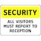Electromark Security Sign, 7 in Height, 10 in Width, Vinyl, English S824V7 - alternate 2