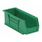 Quantum Storage Systems Hang & Stack Storage Bin, Polypropylene, Green, 4 in H, 4 1/8 in W, 10 7/8 in L QUS224GN - alternate 1