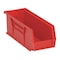Quantum Storage Systems Red Hang and Stack Bin, 10-7/8"L x 4-1/8"W x 4"H, Outside Height: 4 in QUS224RD - alternate 1