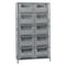 Quantum Storage Systems Steel Bin Shelving, 18 in D x 75 in H x 42 in W, 6 Shelves, Gray QSBU-700GY - alternate 1