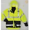 Tingley 3-In-1 High Visibilityt Rain Jacket with Hood, Polyester, Class 3 R, Black/Green/Yellow, S J24172 - alternate 3