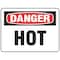 Electromark Danger Sign, 10 in H x 14 in W, Hot 24321 - alternate 1