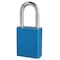 American Lock Lockout Padlock, Keyed Alike, Aluminum, Blue, 1 1/2 in Shackle Height, 1 1/2 in Body Width, 6 PK A1106KAS6BLU - alternate 1
