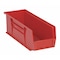 Quantum Storage Systems Hang & Stack Storage Bin, Polypropylene, Red, 5 in H, 5 1/2 in W, 14 3/4 in L QUS234RD - alternate 1