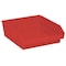 Quantum Storage Systems Shelf Storage Bin, Polypropylene, Red, 4 in H, 11 1/8 in W, 11 5/8 in L QSB109RD - alternate 3