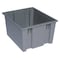 Quantum Storage Systems Stack & Nest Storage Container, 12.7 gal, 19-1/2 in L x 15-1/2 in W x 13 in H, Gray, Polypropylene SNT195GY - alternate 1