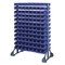Quantum Storage Systems Steel Bin Rail Floor Rack, 20 in D x 54 in H x 36 in W, Blue QRU-12D-220-192BL - alternate 1